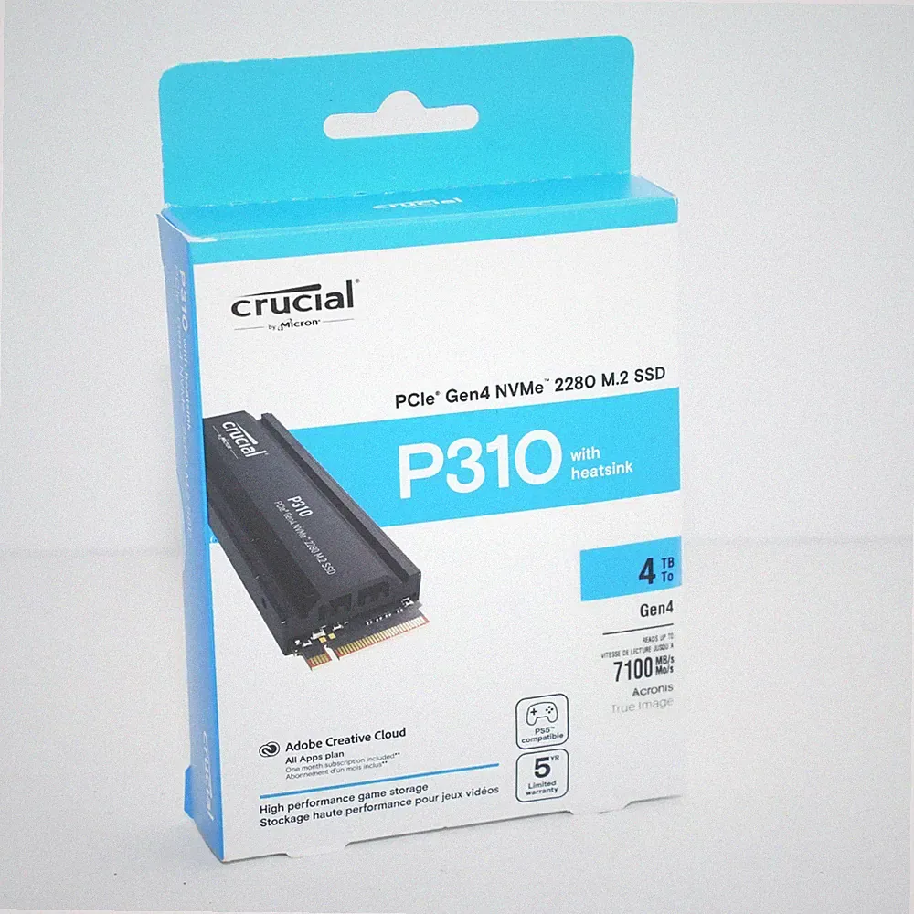 Crucial P310 Heatsink 4TB Internal SSD PCIe Gen 4 x4 NVMe Solid State Drive
